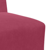 Modular Sofa Unit Armless 2 pcs Wine Red 55 x 74 x 82 cm Velvet 3399764