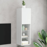 TV Cabinet with LED Lights White 30.5x30x102 cm 837015