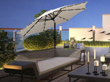 2.7m Patio Garden Umbrella Outdoor Parasol with Tilt Crank and 24 LEDs Lights T3398P318606