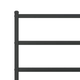 Metal Bed Frame without Mattress with Headboard Black 140x190cm 355365