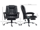 Office Chair with 6 Point Massage and Back Heat, PU Desk Chair with Footrest Adjustable Height and T3398P342234