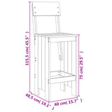 7 Piece Garden Bar Set Solid Wood Douglas 3157816