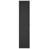Outdoor Storage Cabinet Black 65x37x165 cm PP 364206