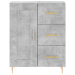 Highboard Concrete Grey 69.5x34x180 cm Engineered Wood 3190009