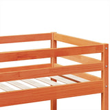 Bunk Bed Wax Brown 75x190 cm Solid Wood Pine 3308597