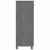 Shoe Cabinet "HAMAR" Dark Grey 85x40x108 cm Solid Wood Pine 340518