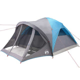Family Tent Tunnel 6-Person Blue Waterproof 4009459