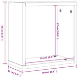 Wall Cube Shelves 6 pcs Grey Sonoma 30x15x30 cm 815884