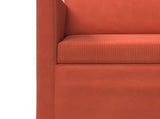 Sofa Set 2 pcs Red Orange Corduroy Fabric 3433253