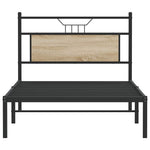 Bed Frame without Mattress Sonoma Oak 107x203 cm Engineered Wood 4106788