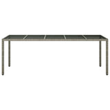 Garden Table Grey 250 x 100 x 75 cm Poly Rattan 362555