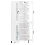 Highboard White 69.5x34x180 cm Engineered Wood 3198273