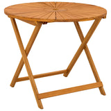 Folding Garden Table Natural 90 x 75 cm Solid Acacia Wood 42024980