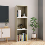 ZNTS Book Cabinet/TV Cabinet White and Sonoma Oak 36x30x114 cm Engineered Wood 800140