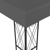 Gazebo with LED String Lights 3x3 m Anthracite Fabric 3070327