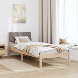 Bed frame Brown and taupe 80 x 200 cm Solid pine wood 878642