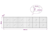 Gabion with 5 mm Wire and 10x10 cm Mesh 300x20x100 cm 3465024