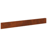 Lawn Edging 50 pcs 100 x 12 cm Steel Rusty 8008811