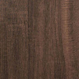 Bed Frame No Mattress Brown Oak 150x200 cm King Size Engineered Wood 3328714