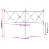 Metal Replace Headboard Black 150cm 376536