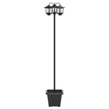 3-Head Lamp Post with Planter Black 32 x 32 x 188 cm 42042694