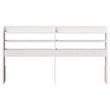 Headboard with Shelves White 160 cm Solid Wood Pine 850945