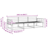 Outdoor Sofa Set 3 pcs White 249.5 x 83 x 73 cm 3385998