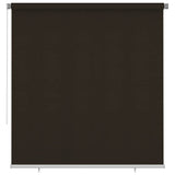 Outdoor Roller Blind 225 cm Brown HDPE 312986