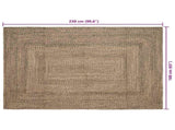 Area Rugs Natural and Black 160 x 230 cm Jute 42010502