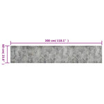 Kitchen Rug Washable Beton 60x300 cm Velvet 136572