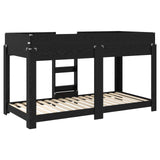 Bunk Bed for Kids Black Oak 80 x 200 cm Engineered Wood 3410524