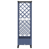 Raised Bed with Trellis and Roof Grey 124 x 40 x 127 cm PP 3423035