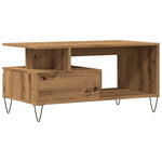 ZNTS Coffee Table Artisan Oak 90x49x45 cm Engineered Wood 857453