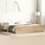 Bed Frame without Mattress Sonoma Oak 200x200 cm 3203735