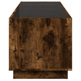 Coffee Table with Infinity LED Smoked Oak 90x50x50 cm 847669