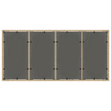 Garden Table with Glass Top Beige 190x90x75 cm Poly Rattan 365539
