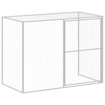 Dog House with Run Anthracite 214x1069x181 cm Galvanised Steel 3189135