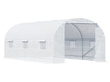 4.5 x 2 x 2 m Polytunnel Greenhouse, Walk-in Green House for Garden with Mesh Windows, Galvanised T3398P315848