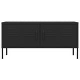 TV Cabinet Black Steel Medium Adjustable Feet TV Cabinet 336232