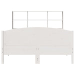 ZNTS Bookcase Bed without Mattress White 160x200cm Solid Wood Pine 3323099