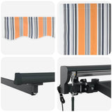 Retractable Awning Blue and Orange 450 x 300 cm 3330940