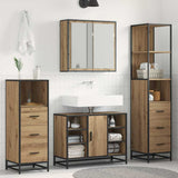 Bathroom Furniture Set 3 pcs Artisan Oak Engineered Wood 3402421