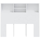 Headboard Cabinet White 120x19x103.5 cm 811853