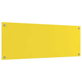 Kitchen Backsplash 2 pcs Yellow 110 x 40 cm Tempered Glass 3415512