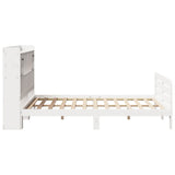 Bookcase Bed without Mattress White 140x200 cm Solid Wood Pine 3309963