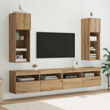 Wall-mounted TV Cabinets 2 pcs Artisan Oak 30.5 x 30 x 90 cm 882951