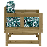 Garden Chairs with Cushions 2 pcs Impregnated Wood Pine 825449