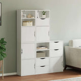 Side Cabinets 5 pcs "ODDA" White 40x24x79 cm Solid Wood Pine 3365357