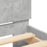 Bed Frame Concrete Grey Engineered wood 120x200 cm Durable 3207493