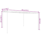 Gazebo 4 x 3.98 x 2.67 m Green Polyester and Steel 42030533